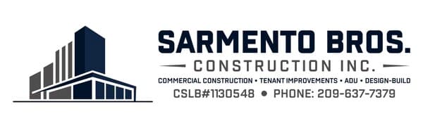 Sarmento Bros. Construction Inc. logo — Commercial Construction, Tenant Improvements, ADU, Design-Build