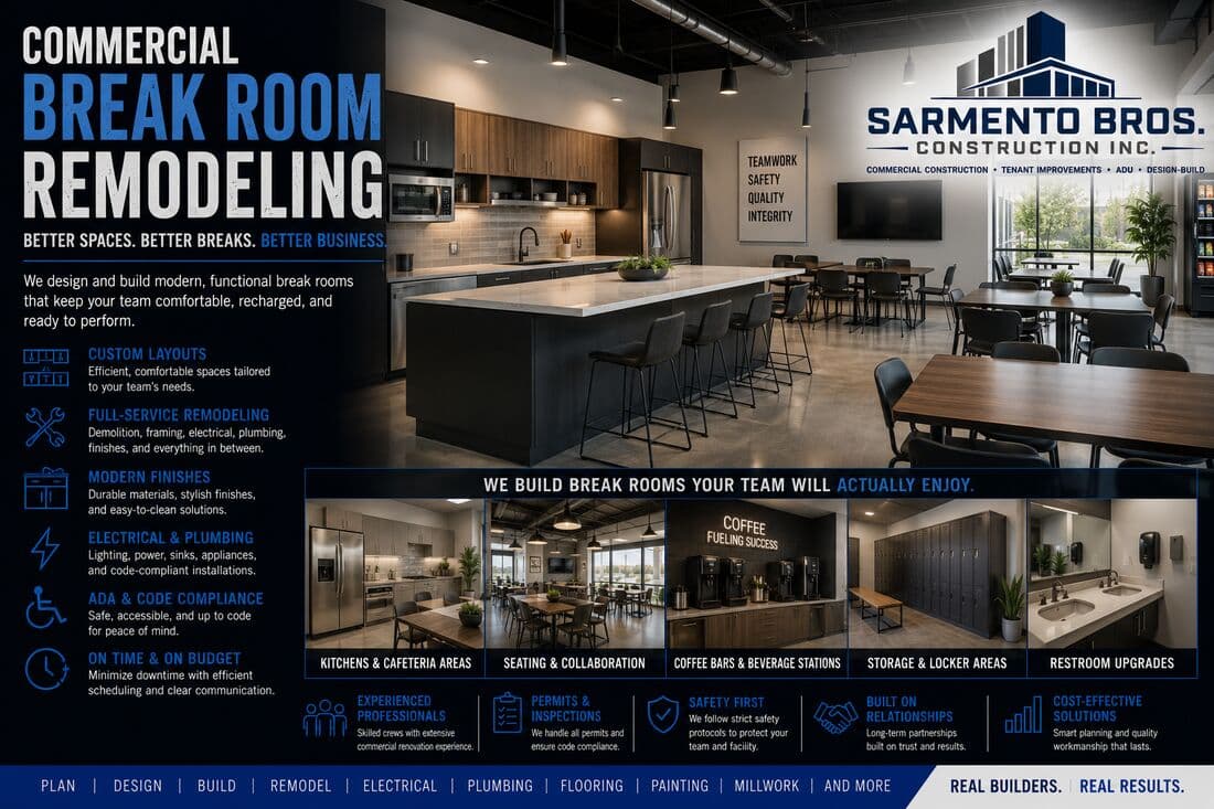 Office Tenant Improvements — Sarmento Bros. Construction Inc. service overview