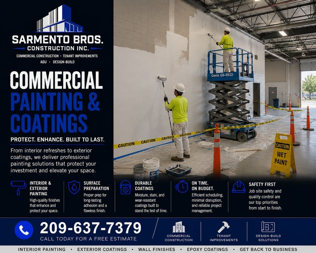Commercial Painting — Sarmento Bros. Construction Inc. service overview