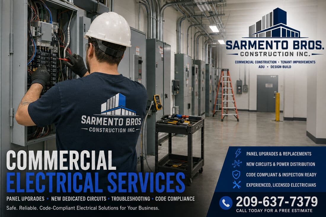 Commercial Electrical — Sarmento Bros. Construction Inc. service overview